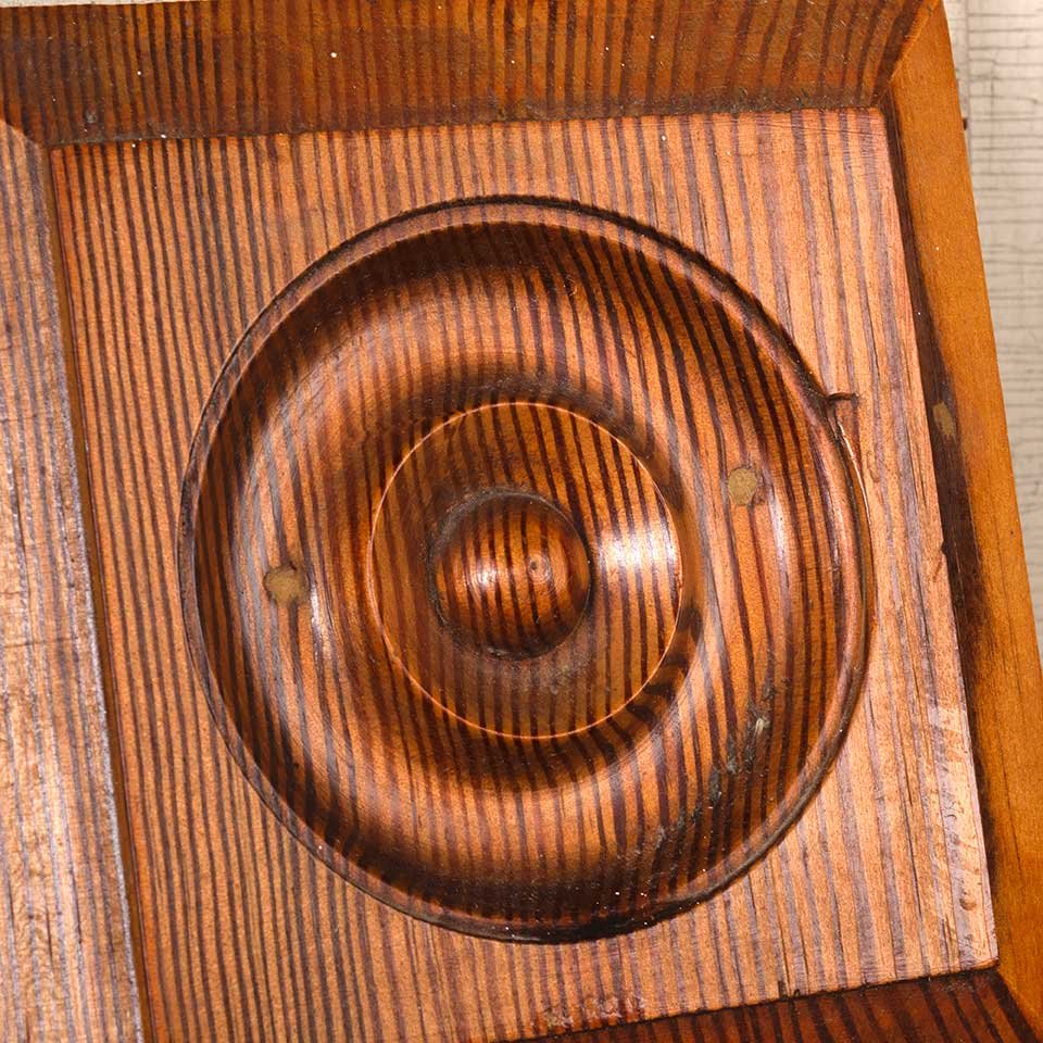 Antique Wood Rosette Interior Trim Block image 2