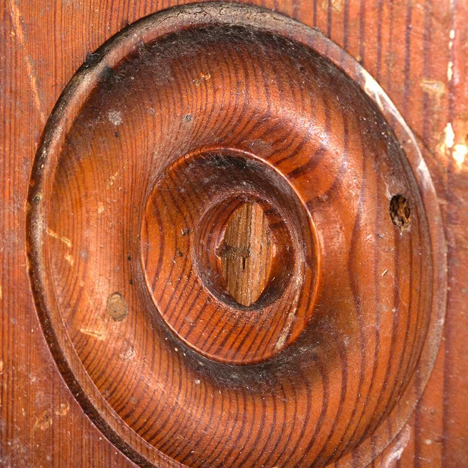 Antique Wood Rosette Interior Trim Block image 6