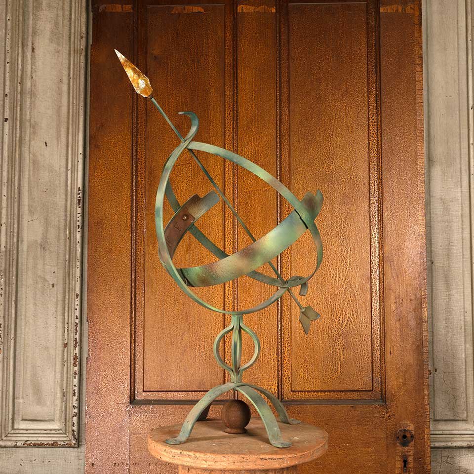Garden Armillary & Terra Cotta Pedestal Base image 5