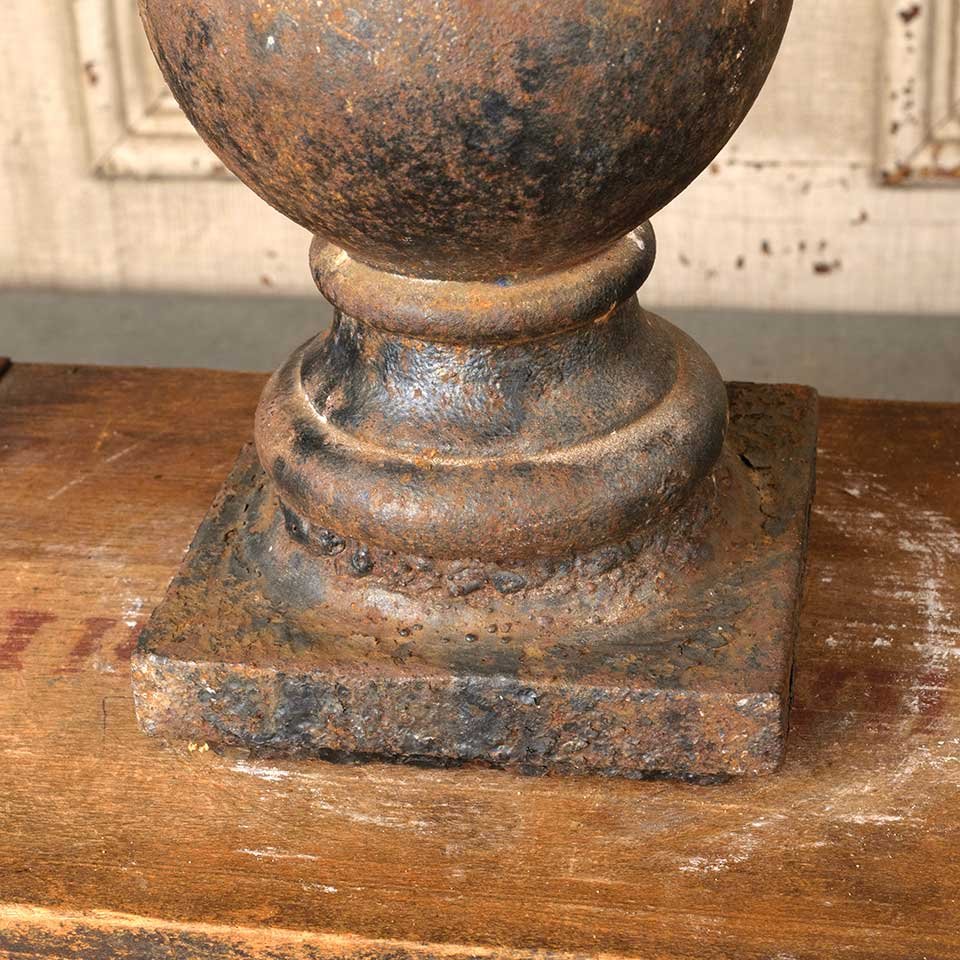 5X8 Antique Cast Iron Fence Post Ball Finial image 2