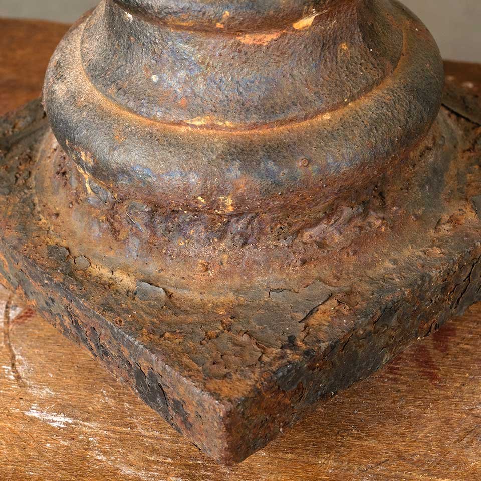 5X8 Antique Cast Iron Fence Post Ball Finial image 4