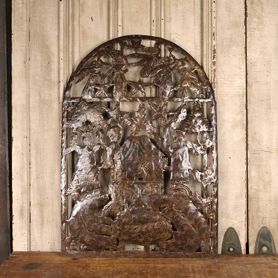 Cut Steel Drum Nativity Scene Wall Decor image 1