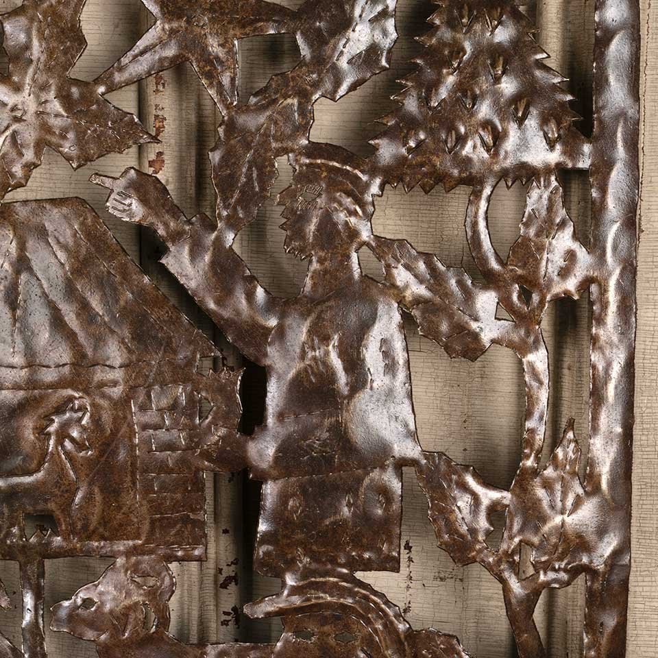 Cut Steel Drum Nativity Scene Wall Decor image 2