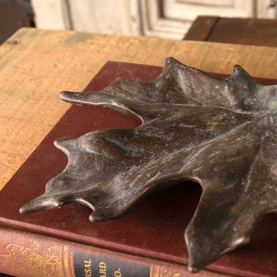 Vintage Scott Nelles Cast Bronze Leaf image 5