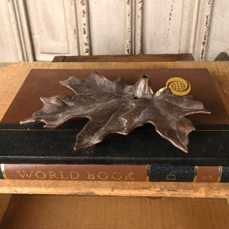 Vintage Scott Nelles Cast Bronze Leaf image 3