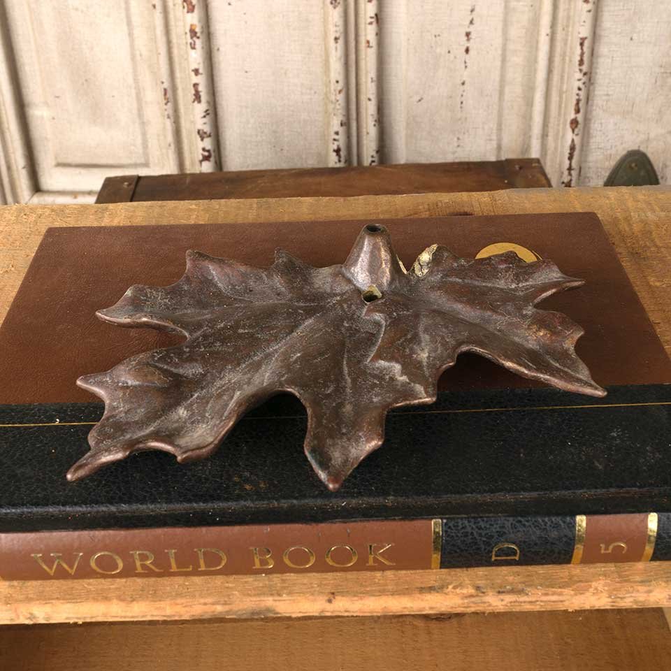 Vintage Scott Nelles Cast Bronze Leaf image 5