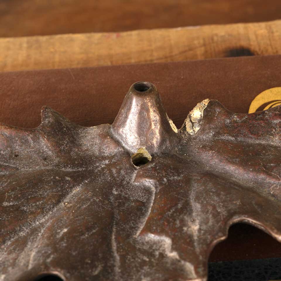 Vintage Scott Nelles Cast Bronze Leaf image 6