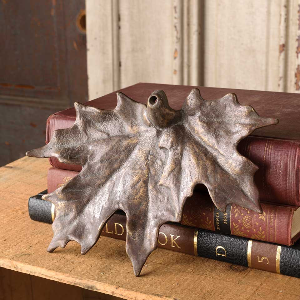 Vintage Scott Nelles Cast Bronze Leaf image 1