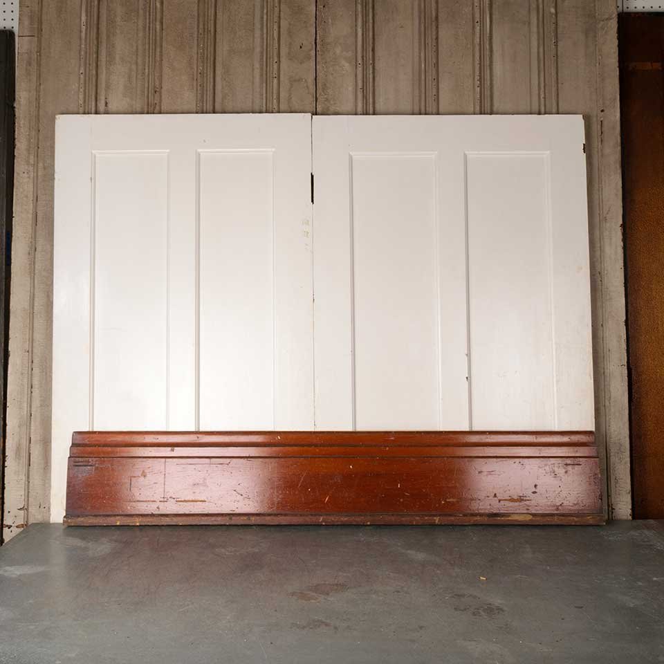 Salvaged Antique Pine Baseboard Trim w/ Cap image 3
