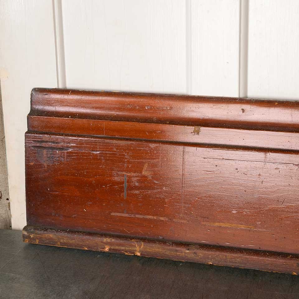 Salvaged Antique Pine Baseboard Trim w/ Cap image 5