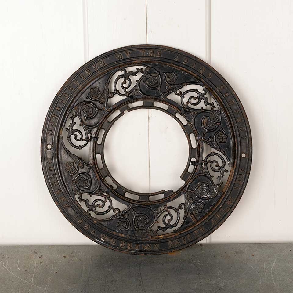16" Round Cast Iron Heat Grate Vent Cover image 1