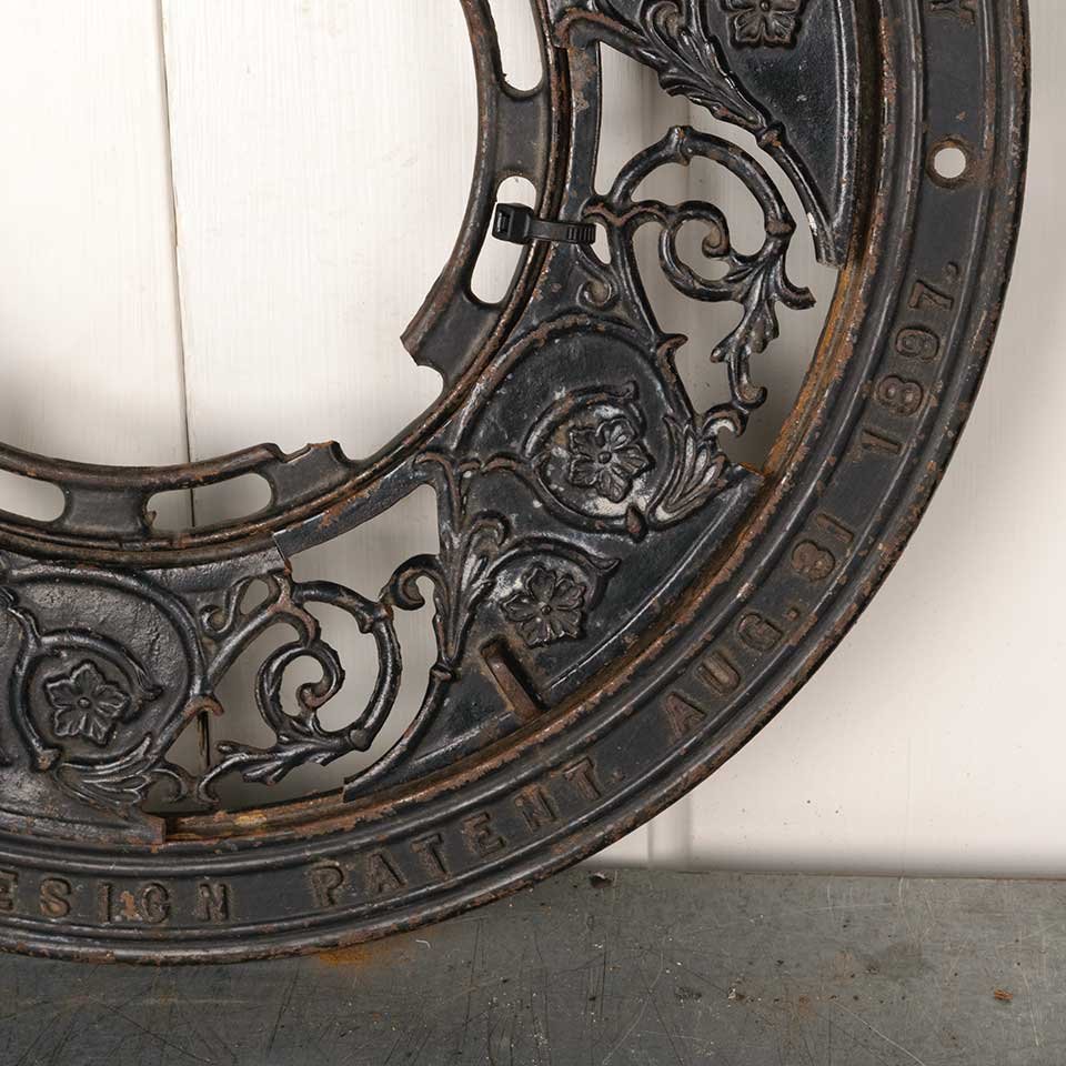 16" Round Cast Iron Heat Grate Vent Cover image 2