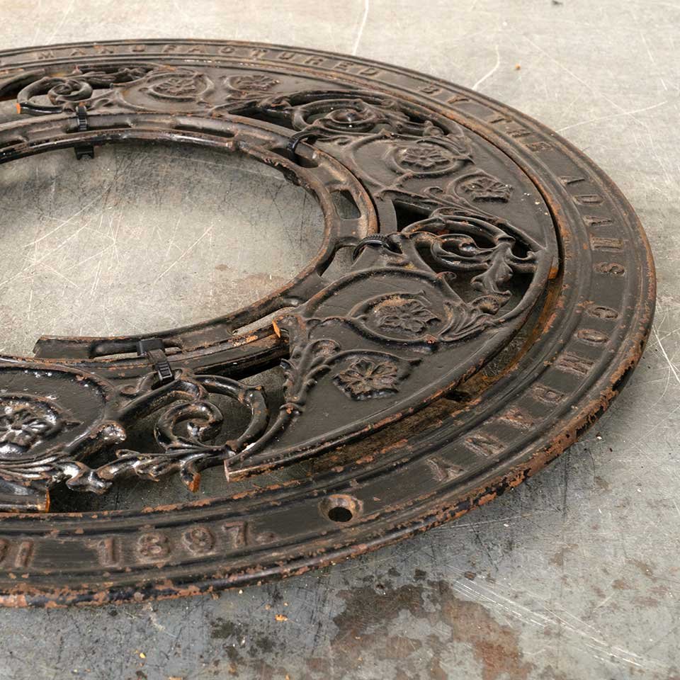 16" Round Cast Iron Heat Grate Vent Cover image 4