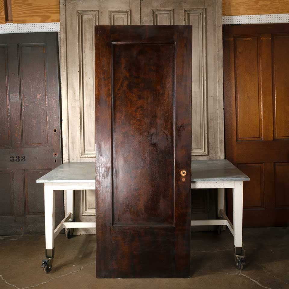 32x84 Antique 1 Panel Wood Interior Door image 1