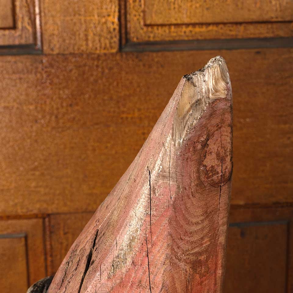 Vintage Carved Wood Santa Claus Column image 6