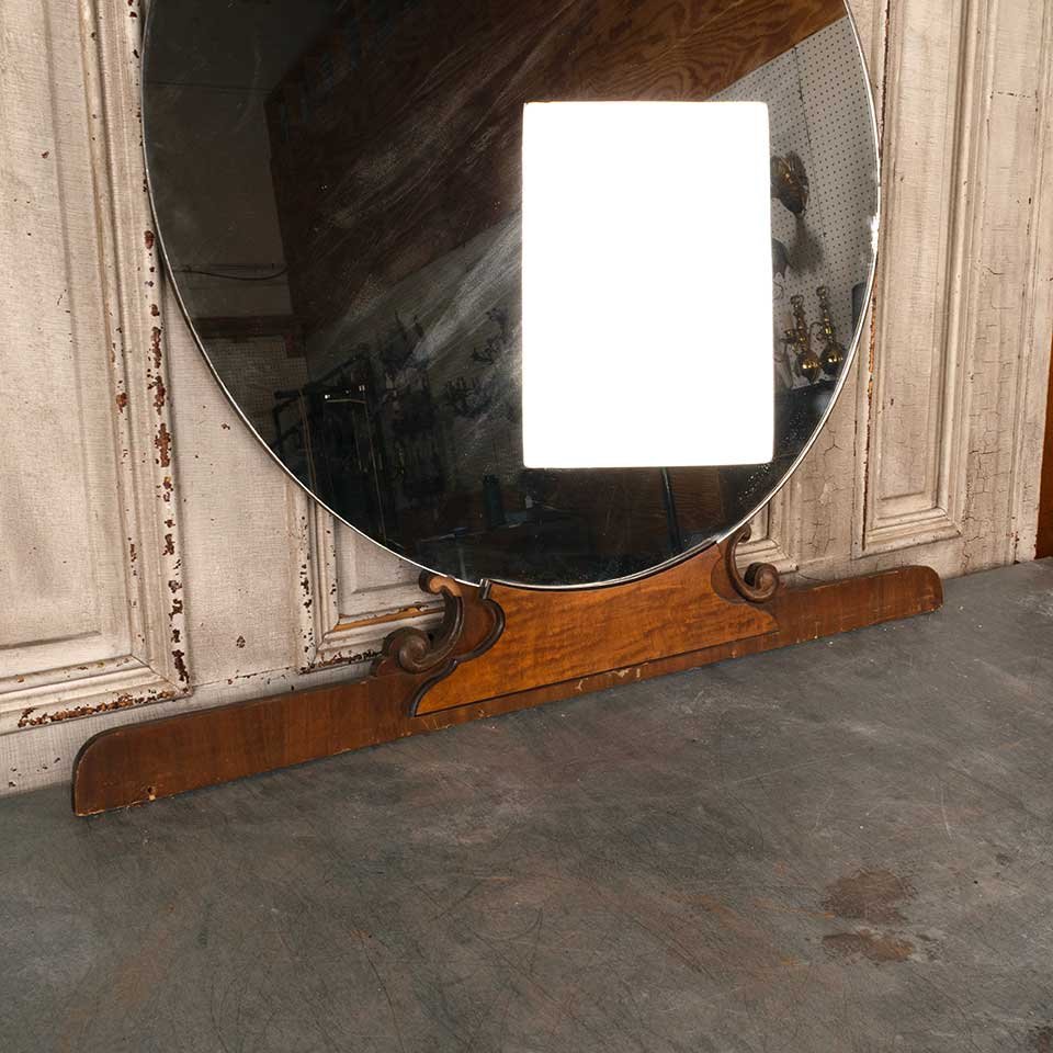 46x40 Antique Round Dresser Vanity Mirror image 8