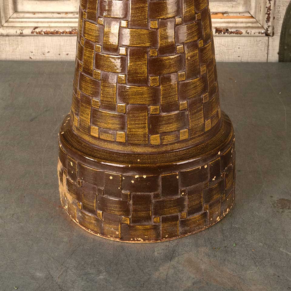 19" Vintage Ceramic Garden Birdbath Pedestal image 3