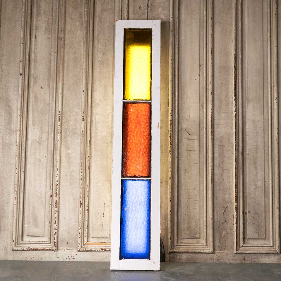 52x10 Antique Colored Glass Door Sidelight image 4