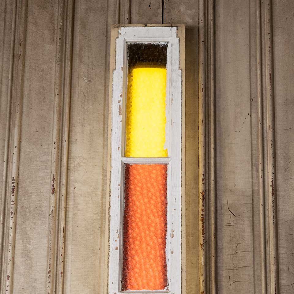 52x10 Antique Colored Glass Door Sidelight image 2