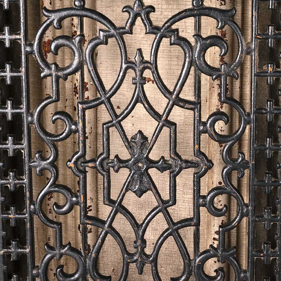 10x14 Antique Heat Grate Vent w/ Surround image 3