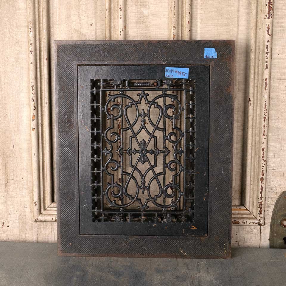 10x14 Antique Heat Grate Vent w/ Surround image 1
