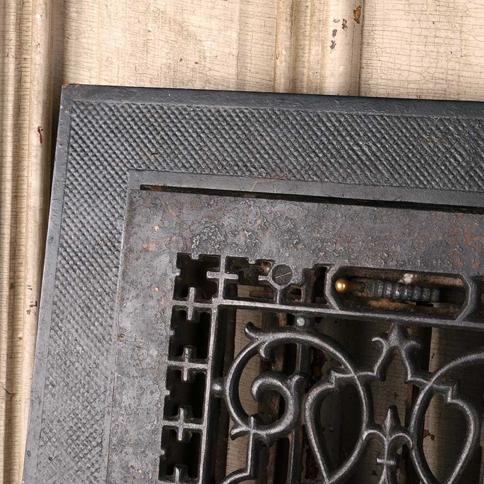 10x14 Antique Floor Heat Grate w/ Surround image 2