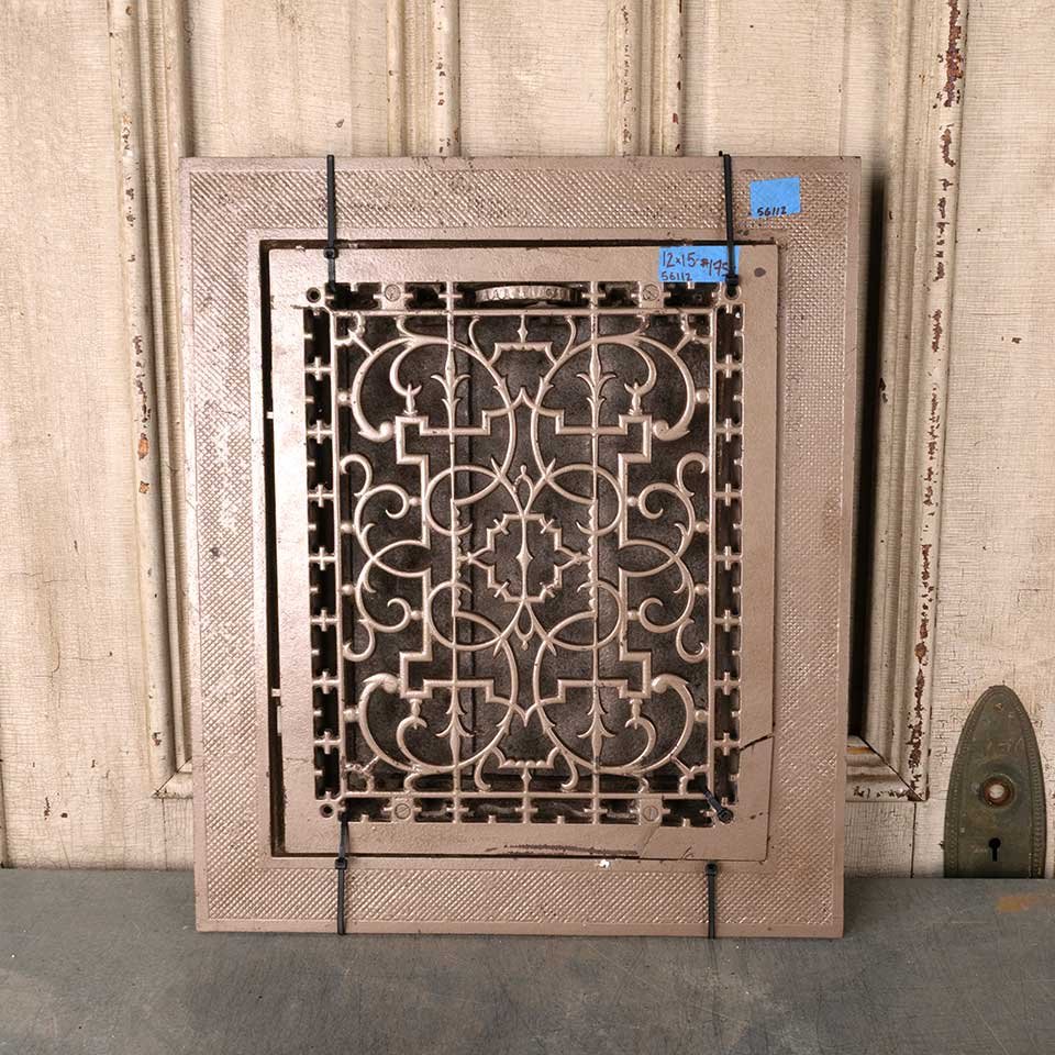 12x15 Antique Heat Grate Vent w/ Surround image 1