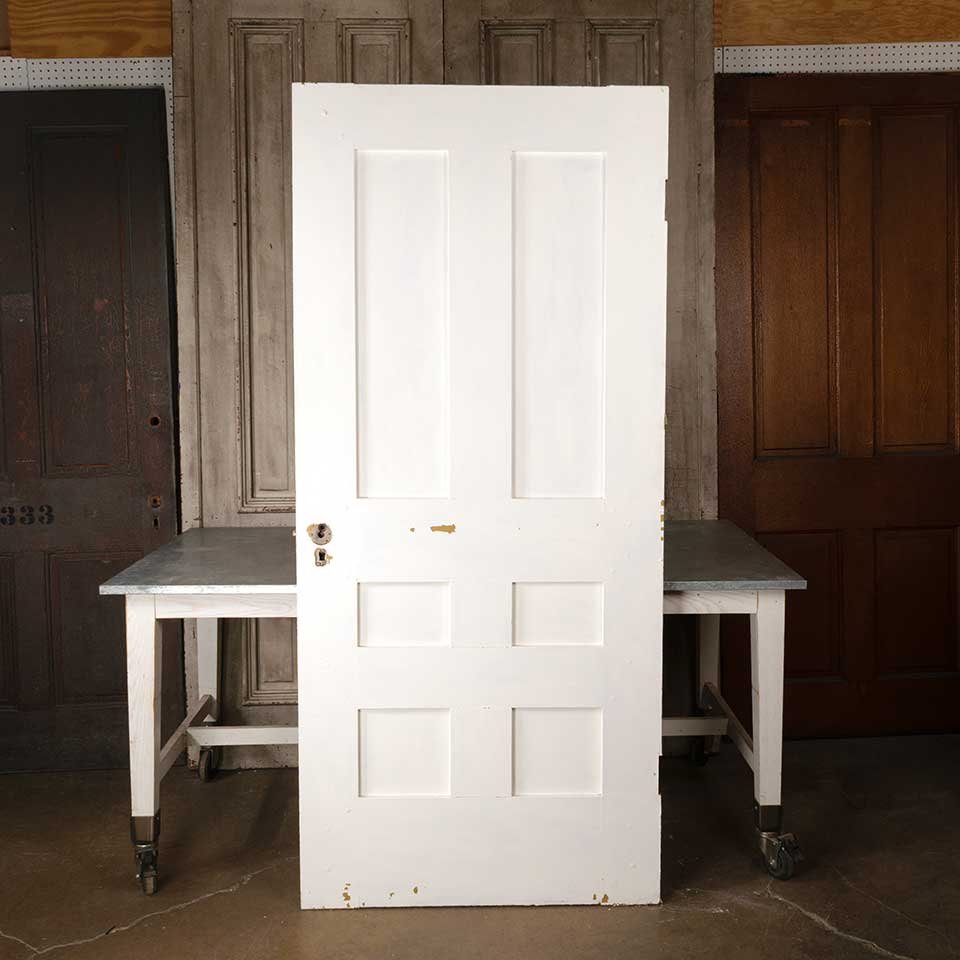 37x82 Antique 6 Panel Wood Interior Door image 5
