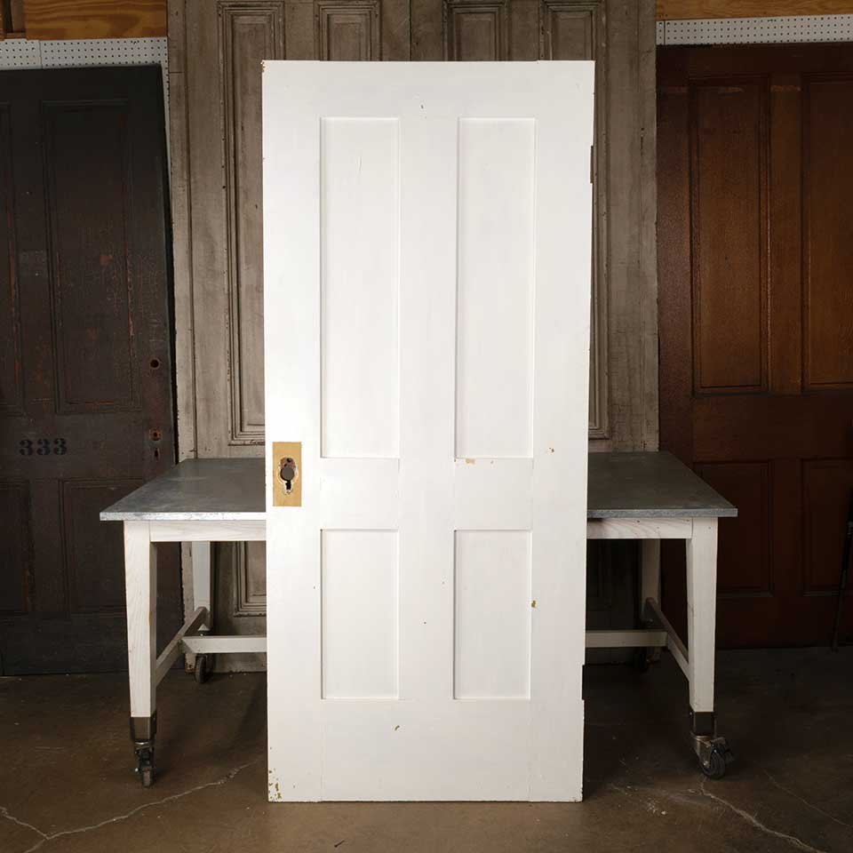 36x82 Antique 4 Panel Wood Interior Door image 5