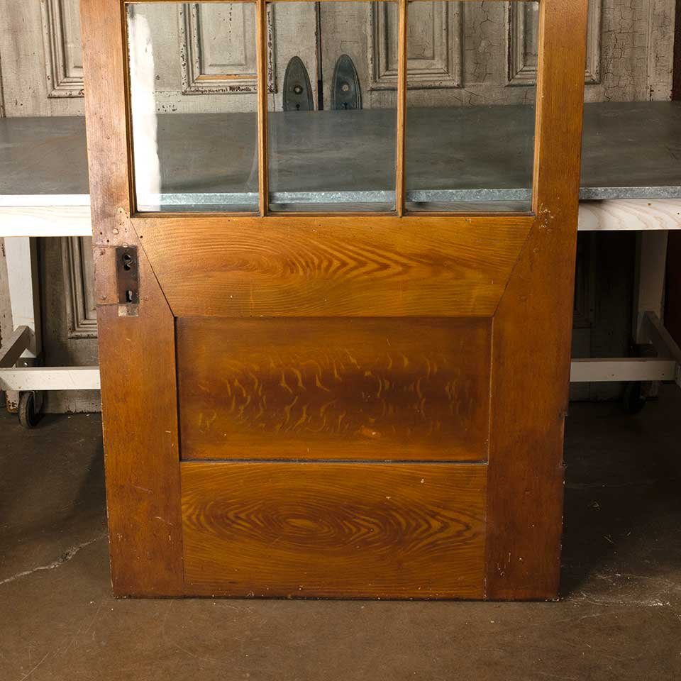 37x83 Antique Divided Lite Wood Entry Door image 3