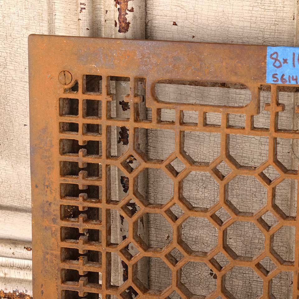 8x10 Antique Heat Grate Floor Vent Cover image 2