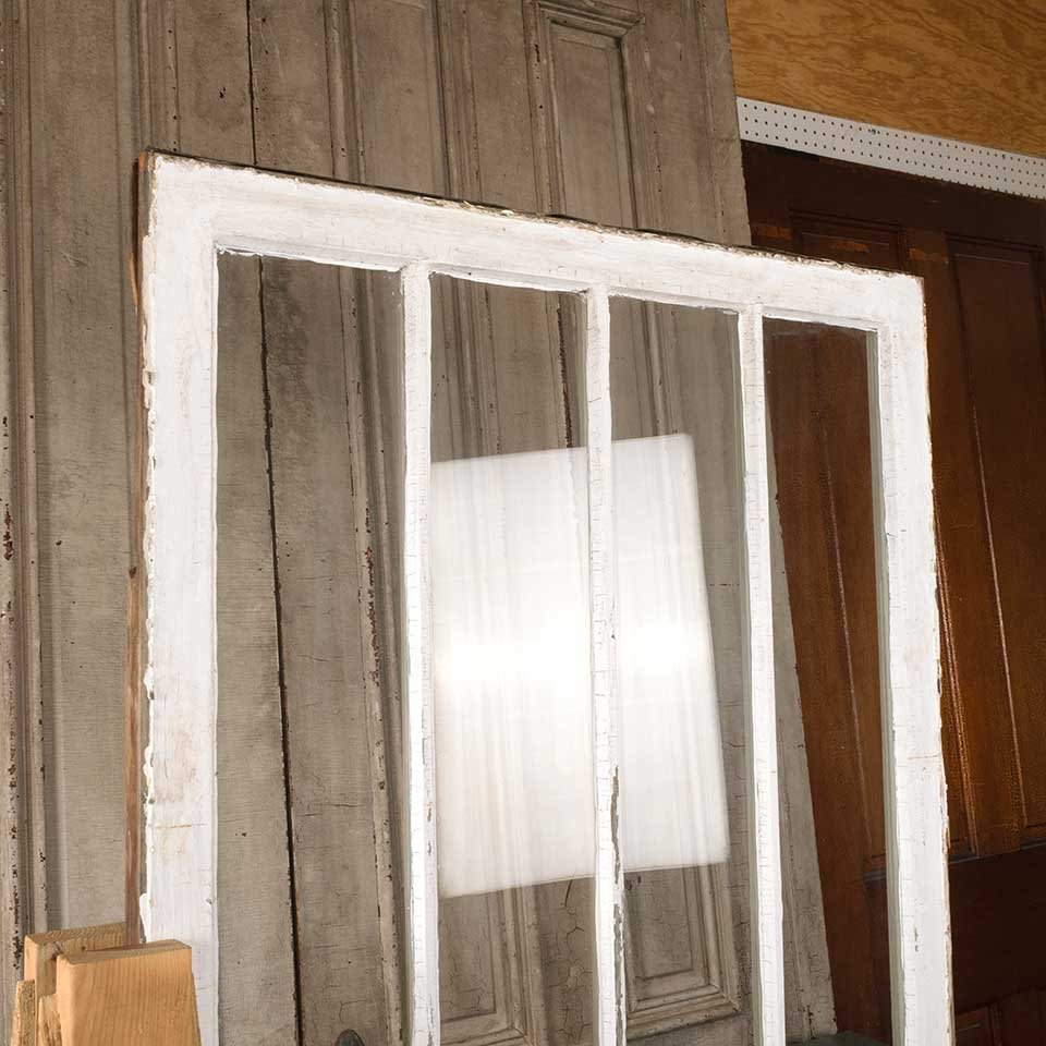 35x40 Antique Divided 4 Lite Wood Window image 3