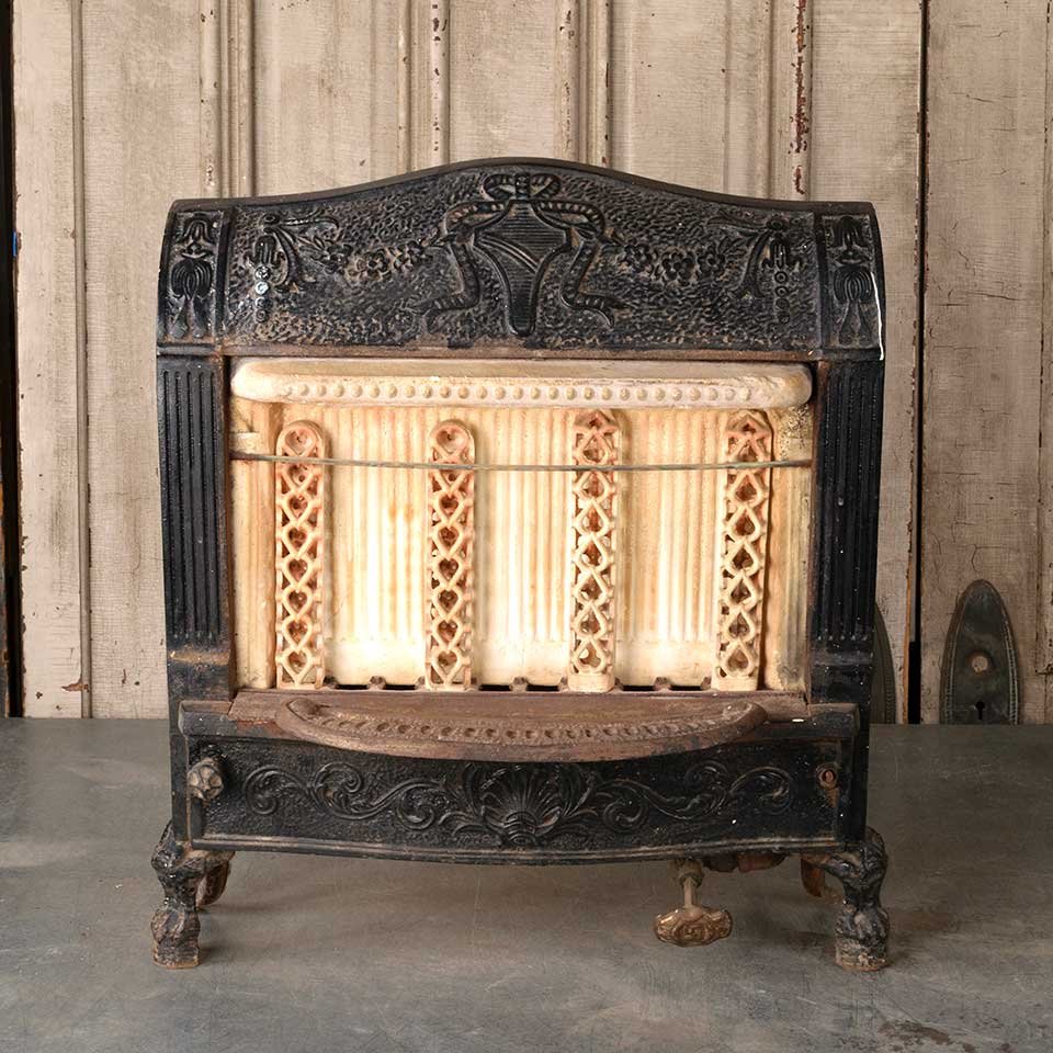 21x23 Salvaged Antique Fireplace Gas Insert image 1