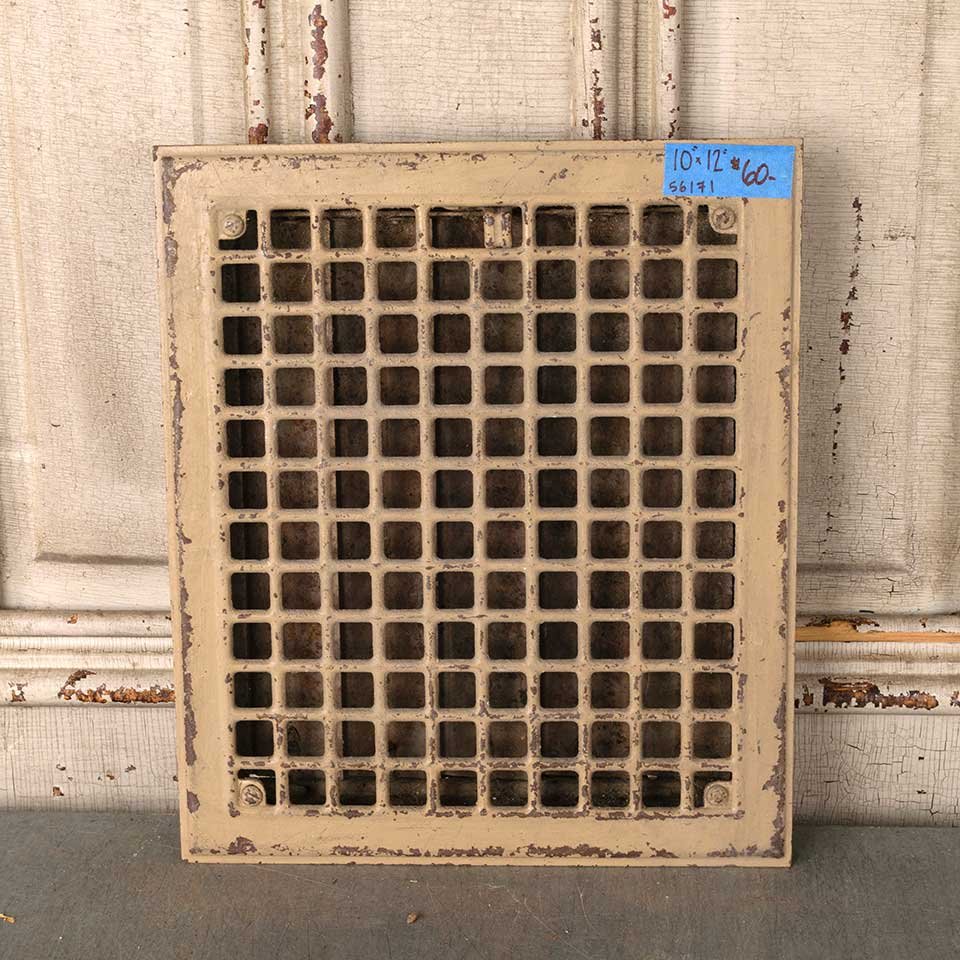 10x12 Antique Heat Grate Floor Vent Cover image 1