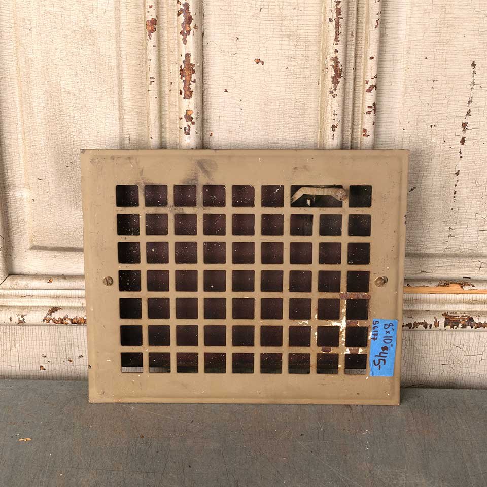 8x10 Antique Heat Grate Wall Vent Cover image 1