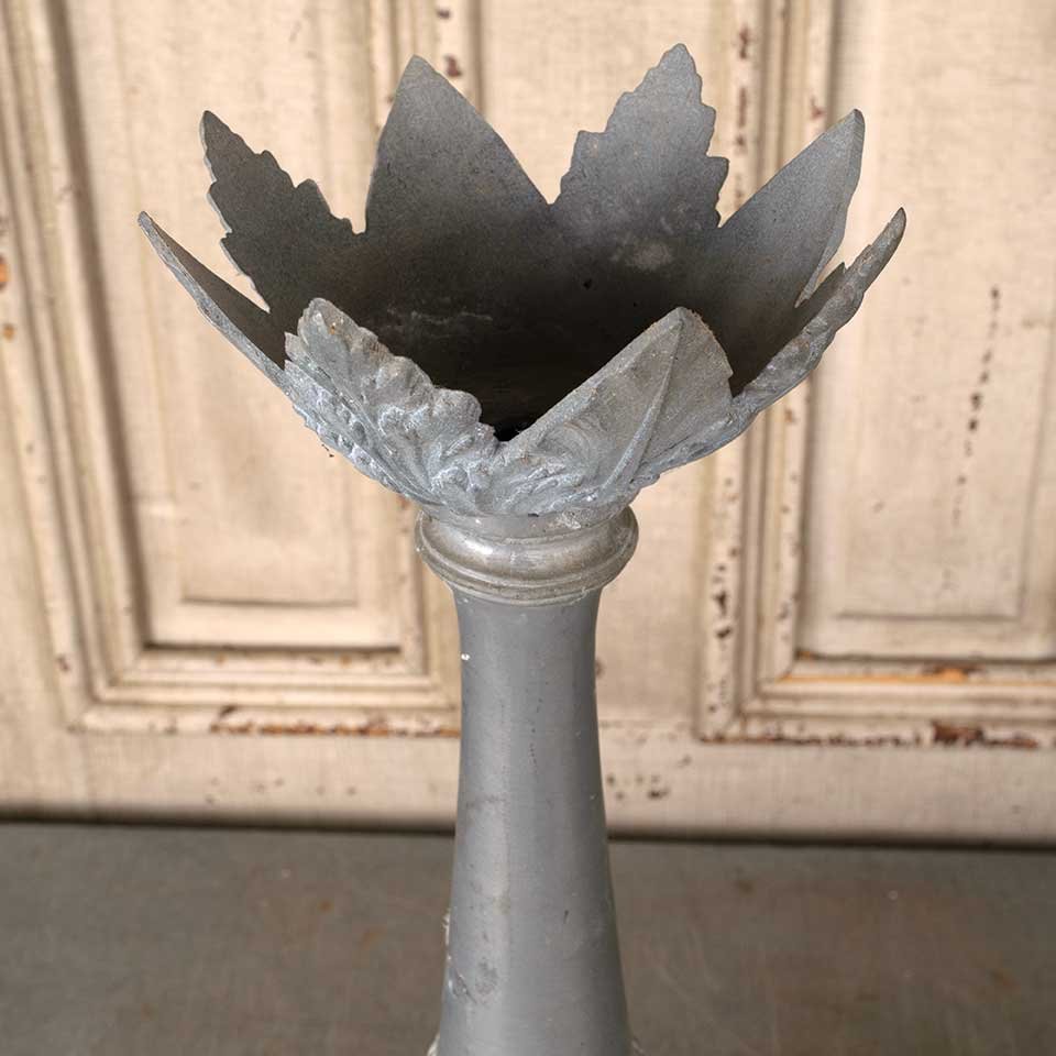 Ornate Vintage Cast Aluminum Lamp Base image 6