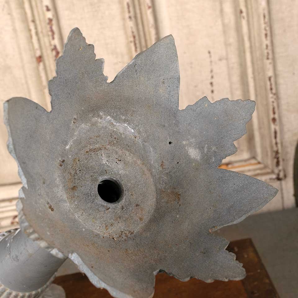 Ornate Vintage Cast Aluminum Lamp Base image 7