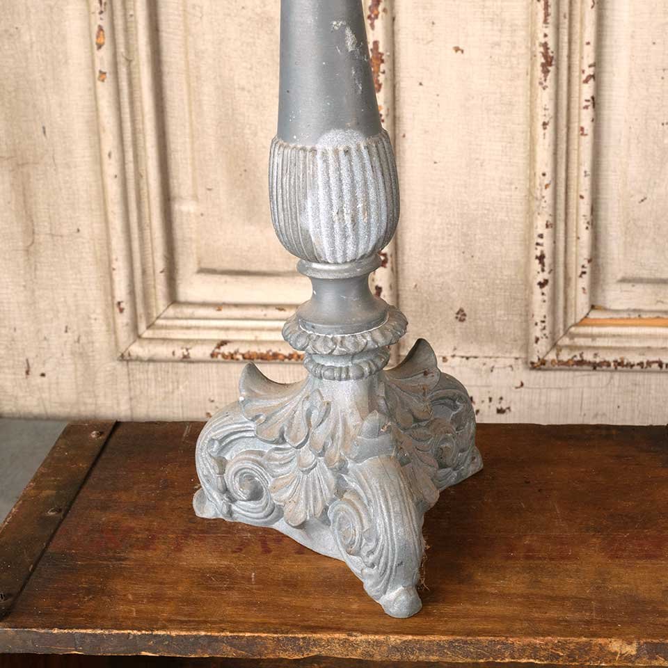 Ornate Vintage Cast Aluminum Lamp Base image 8