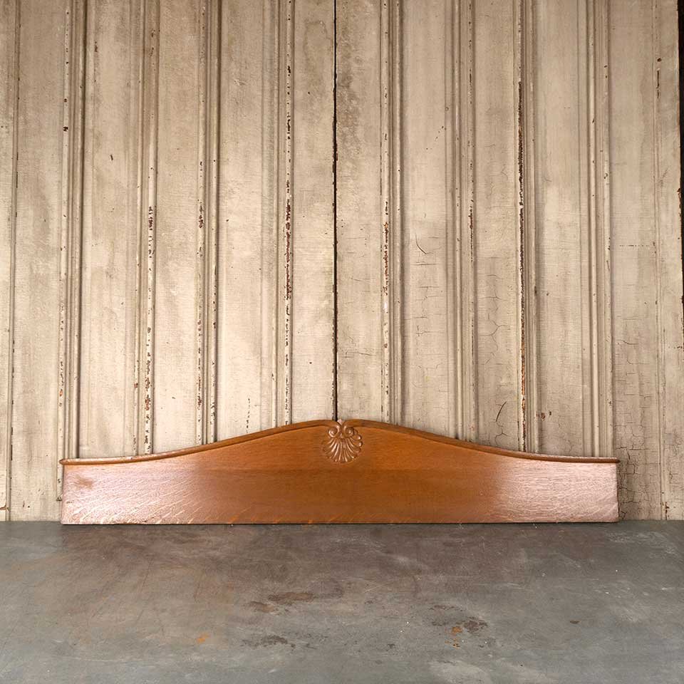 10x56 Salvaged Antique Oak Wood Pediment image 1