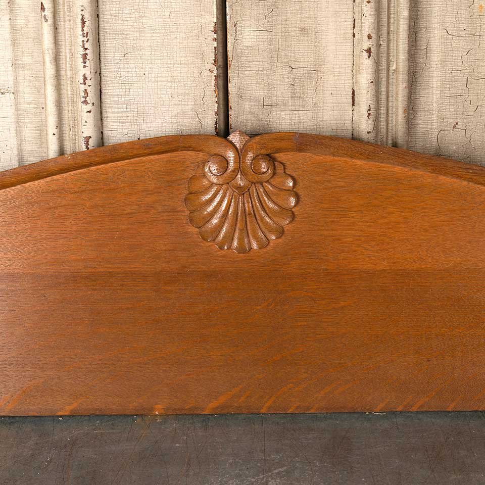 10x56 Salvaged Antique Oak Wood Pediment image 5