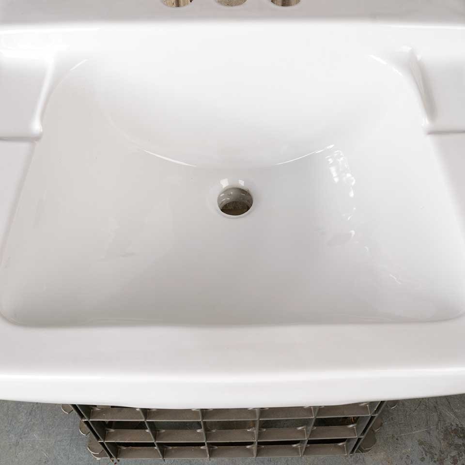 Vintage Porcelain Wall Mount Bathroom Sink image 2