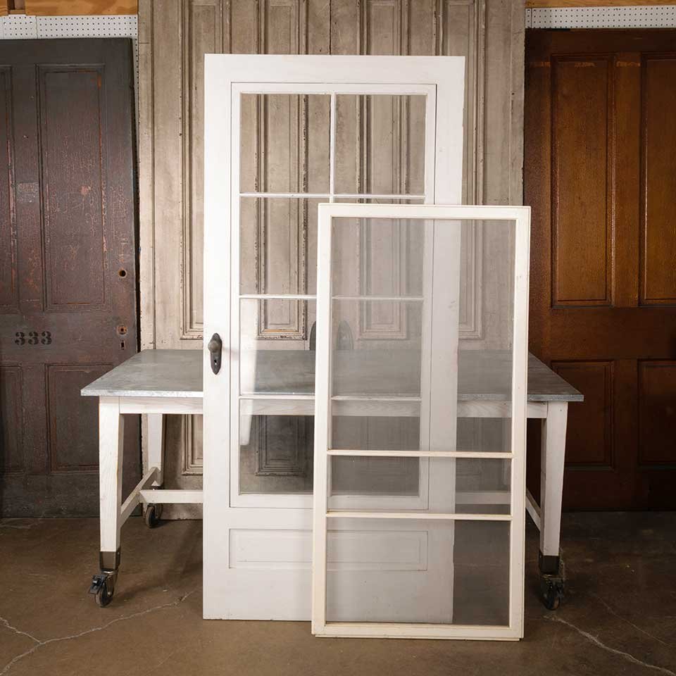 36x80 Salvaged Antique Wood Storm Door image 1