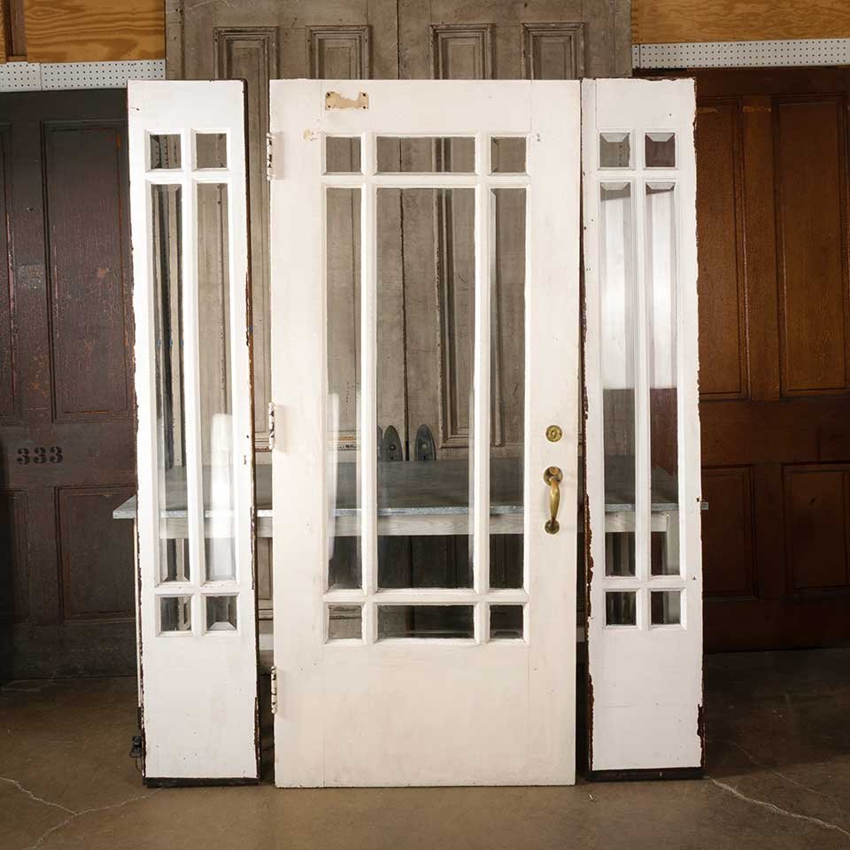 36x83 Antique Oak Entry Door & Sidelites image 5