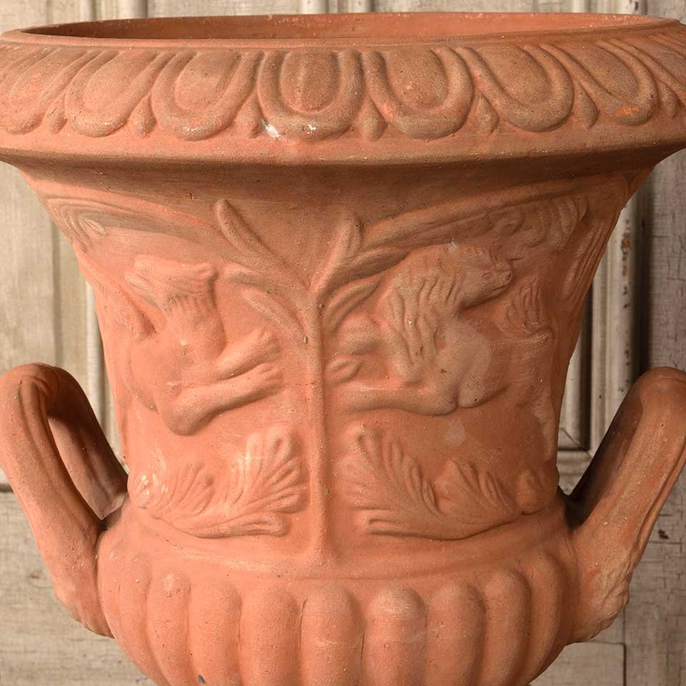 16" Contemporary Terra Cotta Urn Planters image 8