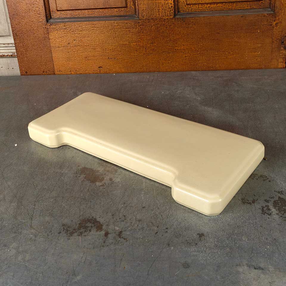 Vintage Pale Yellow Porcelain Toilet Tank Lid image 2
