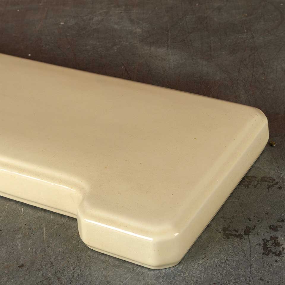 Vintage Pale Yellow Porcelain Toilet Tank Lid image 3