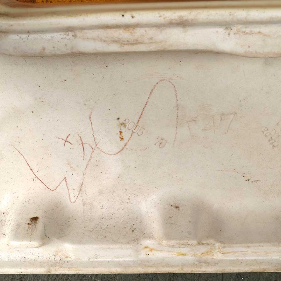Vintage Pale Yellow Porcelain Toilet Tank Lid image 6