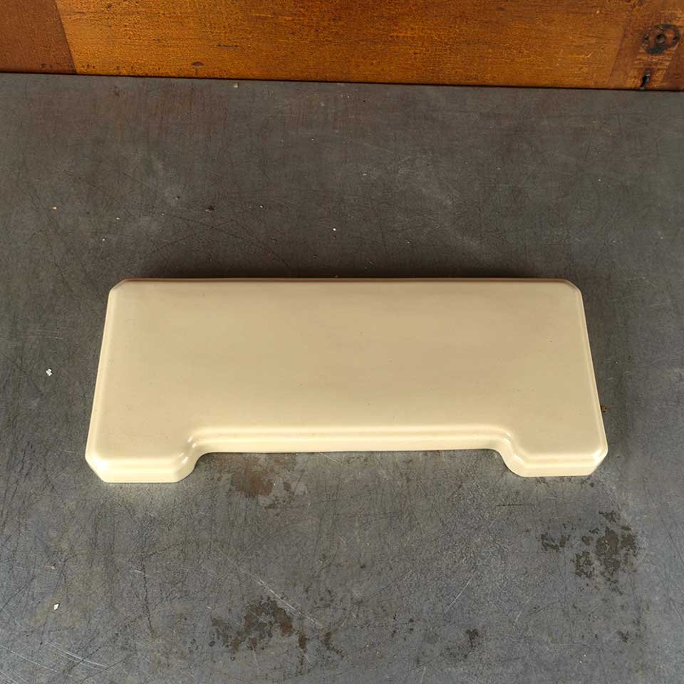 Vintage Pale Yellow Porcelain Toilet Tank Lid image 5