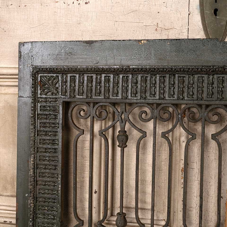 44x29 Antique Ornate Cast Iron Grate Panel image 2