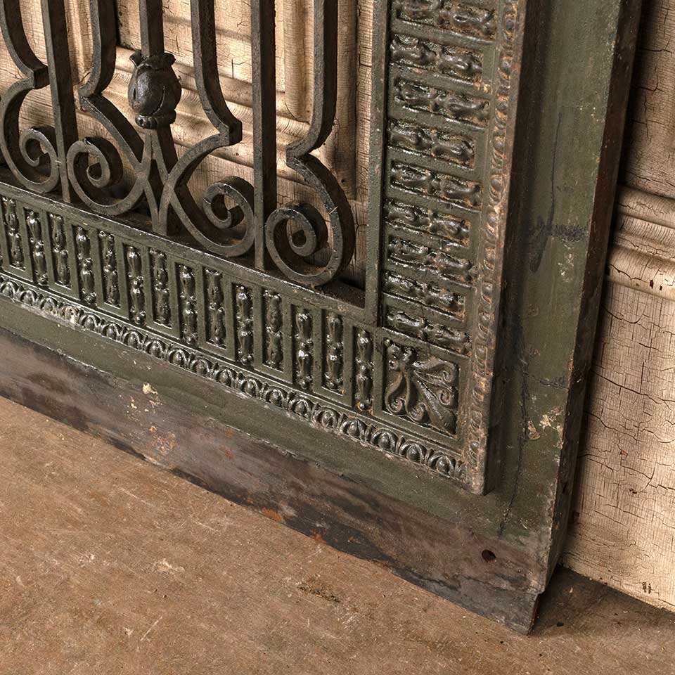 44x29 Antique Ornate Cast Iron Grate Panel image 5
